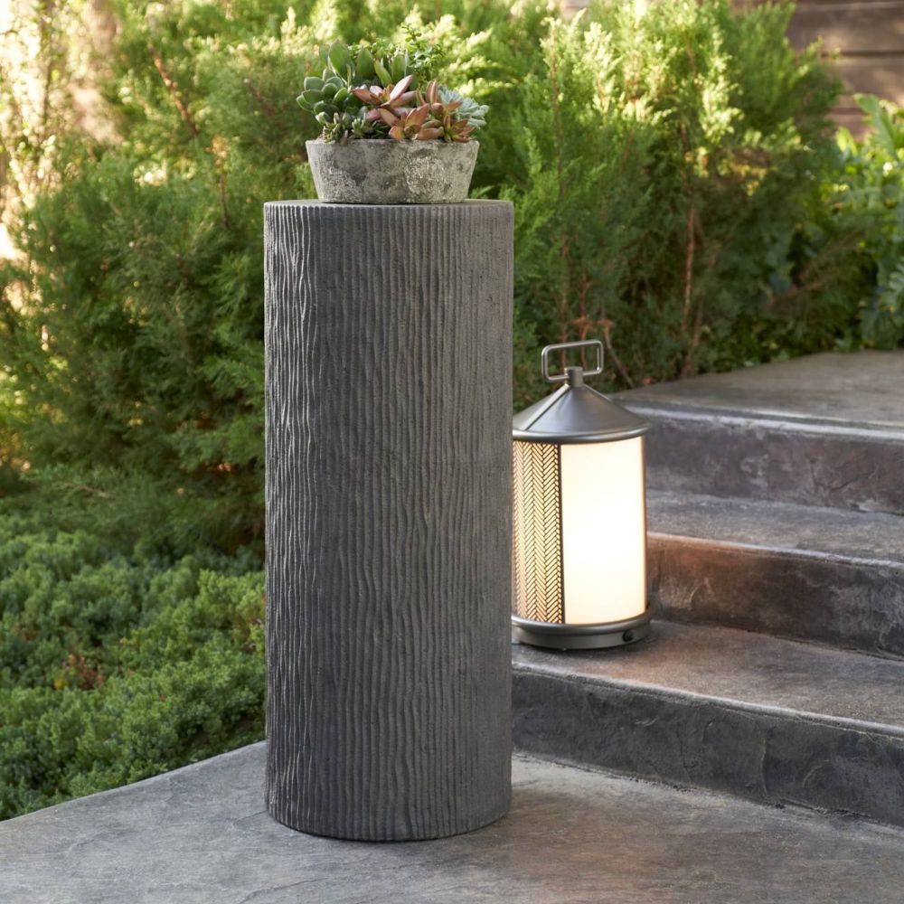 Outdoor Side Tables Meadow Outdoor Pedestal - Black