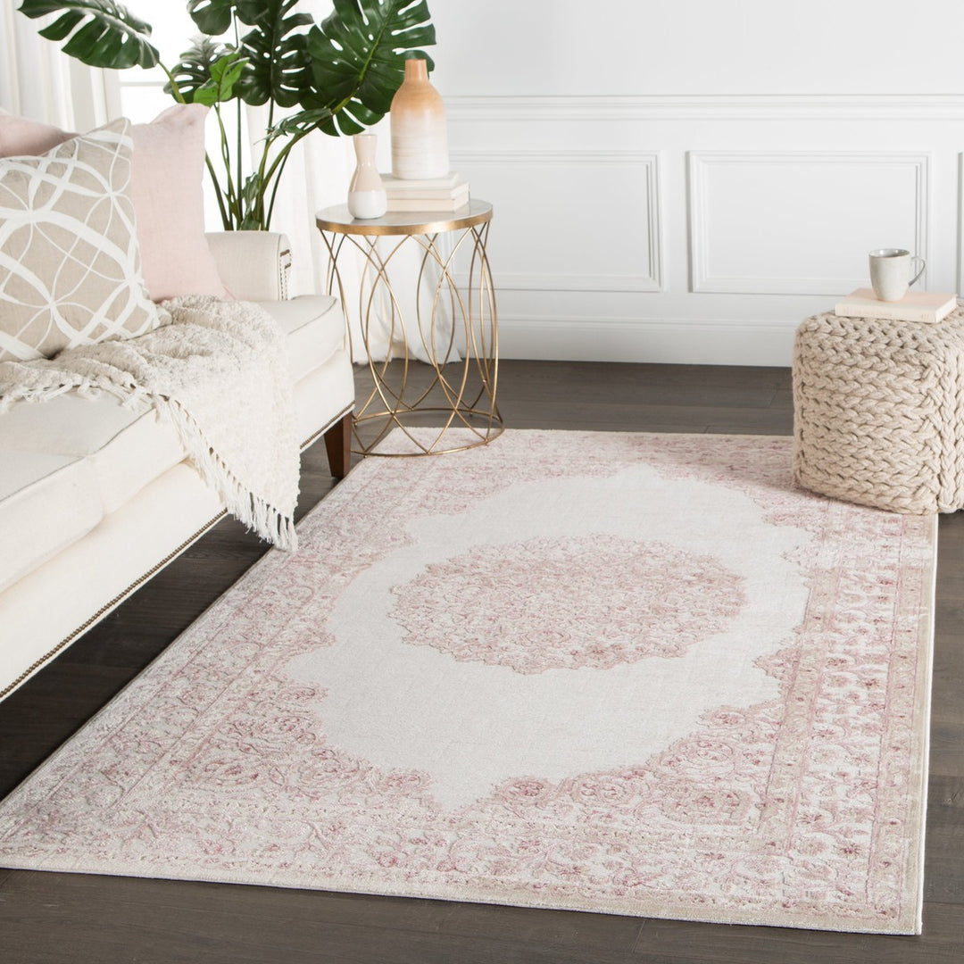 Jaipur Living Malo Medallion Pink/ White Area Rug (6'X9')