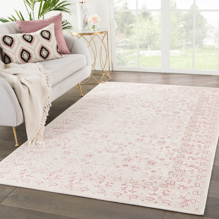 Jaipur Living Regal Damask Ivory/ Pink Area Rug (8'10"X11'9")