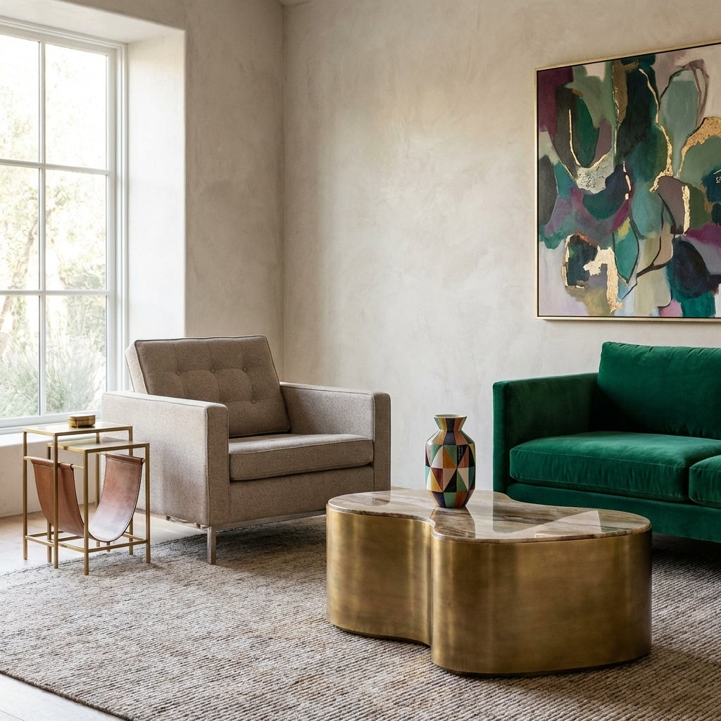 Florence Tufted Armchair - Wheat Wool