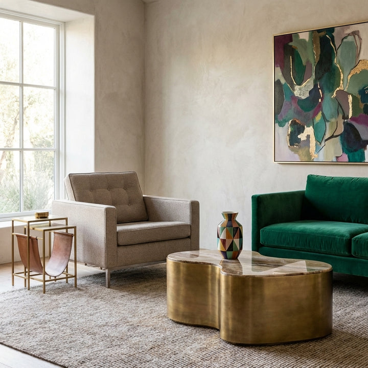 Florence Tufted Armchair - Wheat Wool