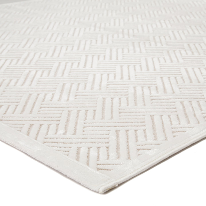 Jaipur Living Thatch Geometric White Area Rug (7'6"X9'6")