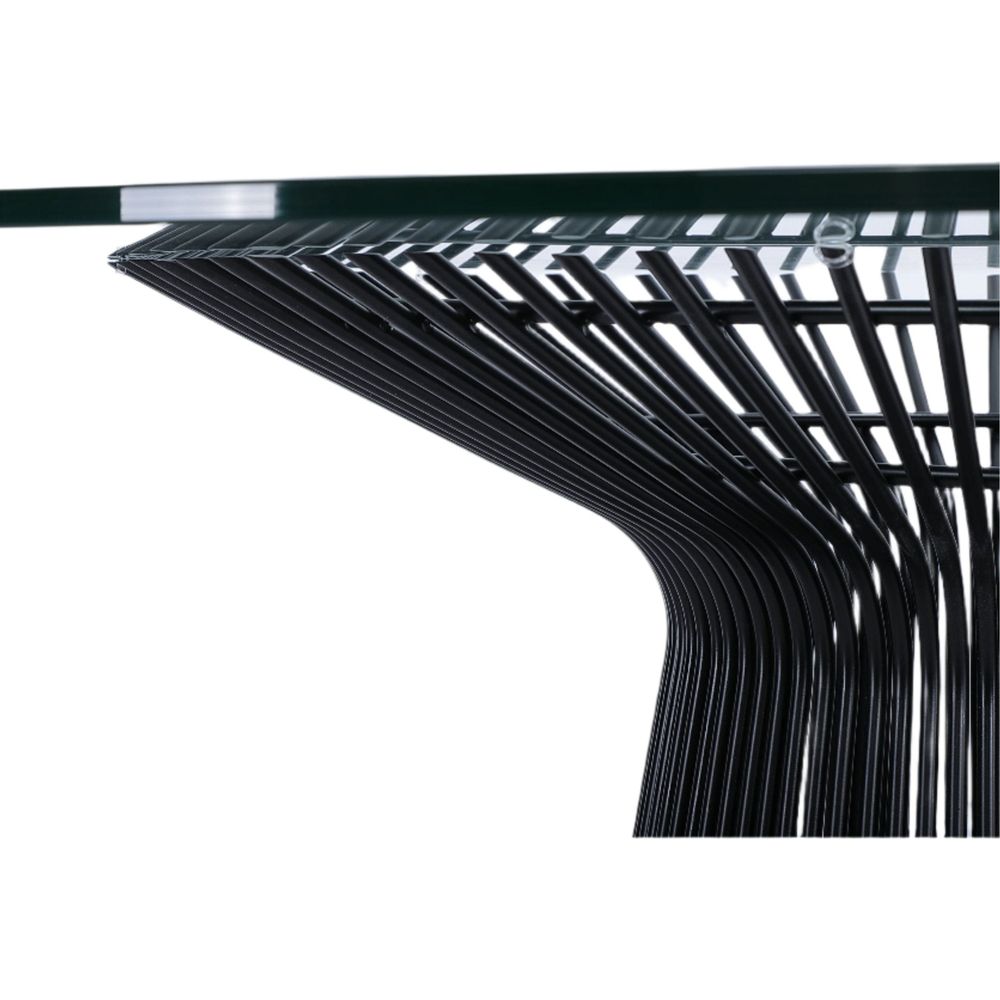 Rental Platner Stainless Steel Dining Table with Glass Top - Rental Price/Week