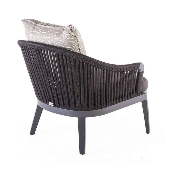 Modern Kaelin Lounge Chair - Outdoor-France & Son-FCC2110BLK-Outdoor Lounge Chairs-3-France and Son