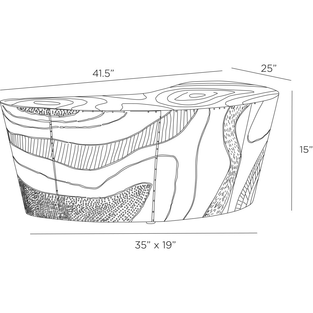 Lazaro Coffee Table - Gold