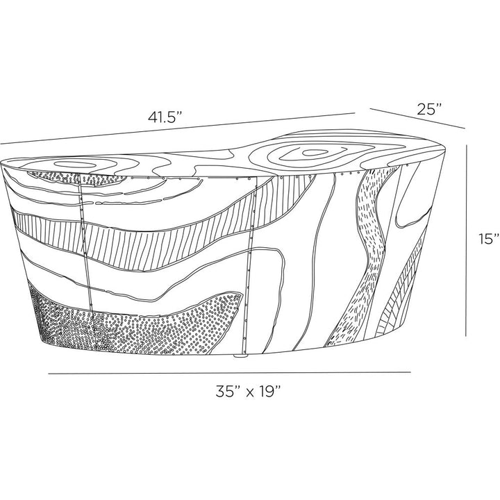 Lazaro Coffee Table - Gold