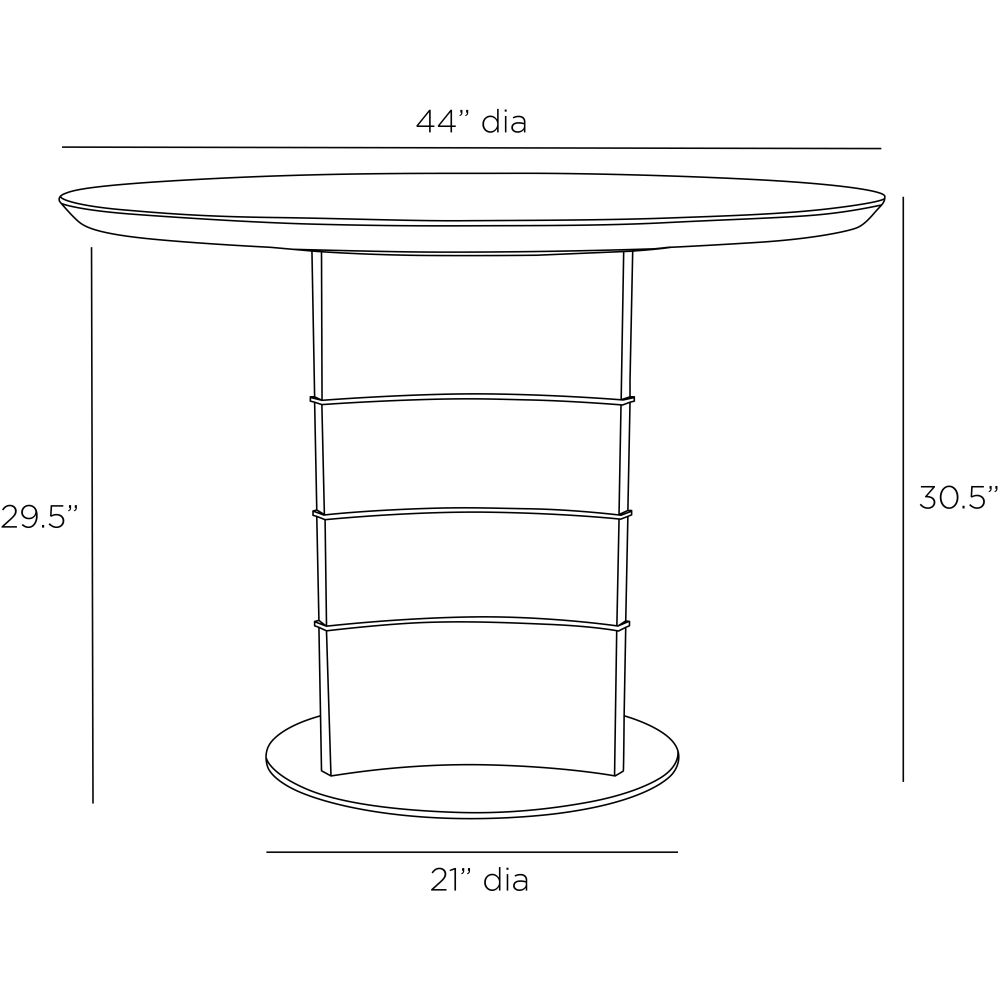 Hollis Dining Table - Gold