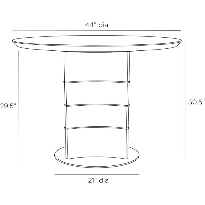 Hollis Dining Table - Gold