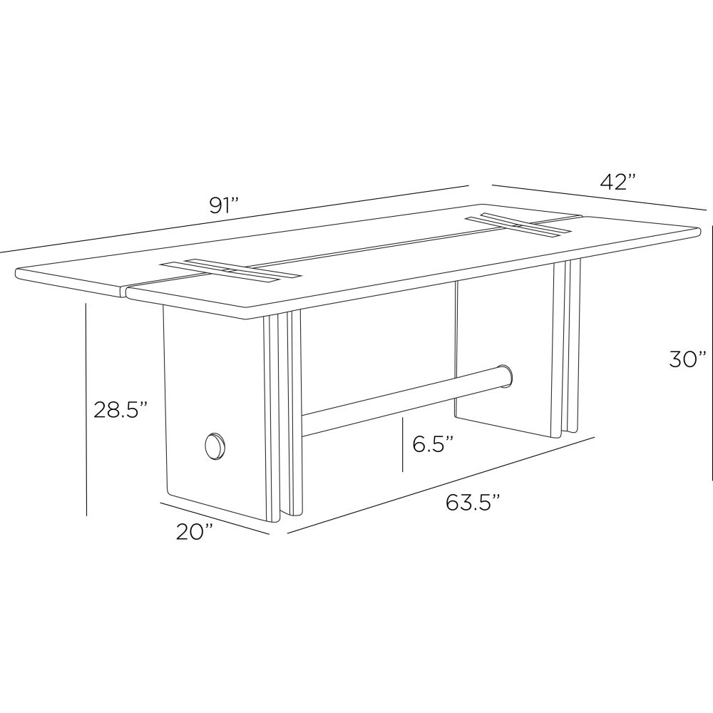 Evander Outdoor Dining Table - Black