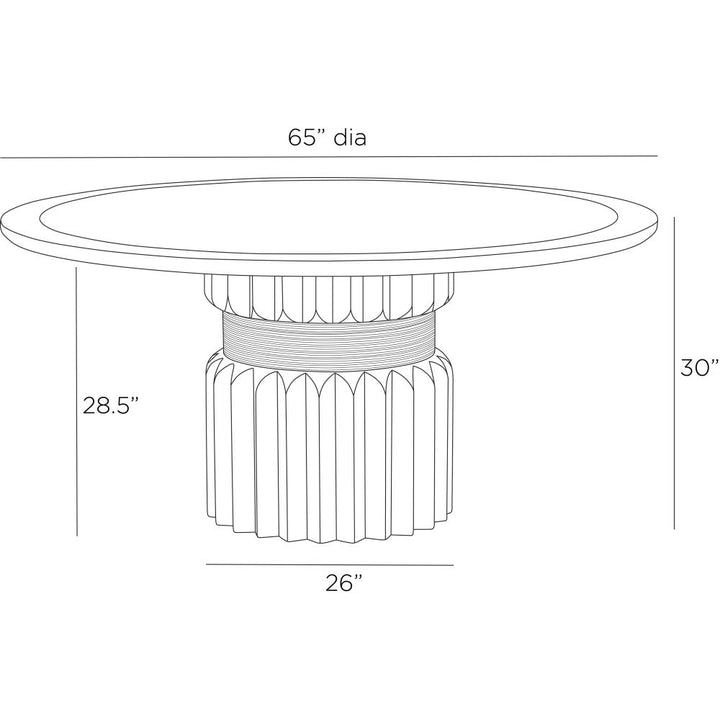 Walker Outdoor Dining Table - Brown