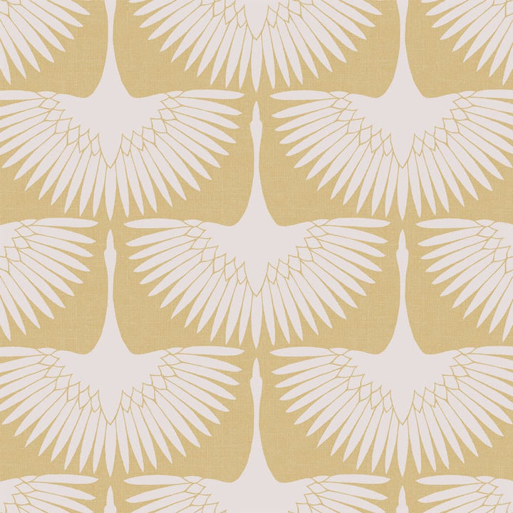 Feather Flock Peel And Stick Wallpaper By Genevieve Gorder-Tempaper & Co.-Tempaper-FE14117-DecorSingle Roll-Golden Hour Scallops-16-France and Son