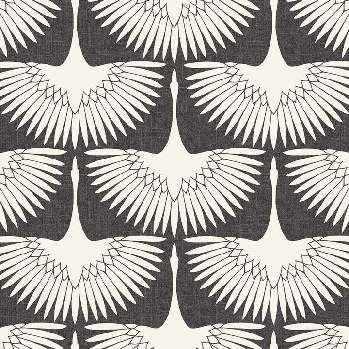 Feather Flock Peel And Stick Wallpaper By Genevieve Gorder-Tempaper & Co.-Tempaper-FE14118-DecorSingle Roll-Storm Grey Scallops-20-France and Son