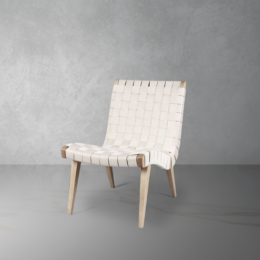 Risom Lounge Chair - White-France & Son-FEC5917WHT-Lounge Chairs-1-France and Son