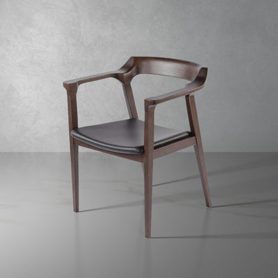 Caitlan Dining Arm Chair - Dark Walnut-France & Son-FEC9022BLKWAL-Dining Chairs-1-France and Son