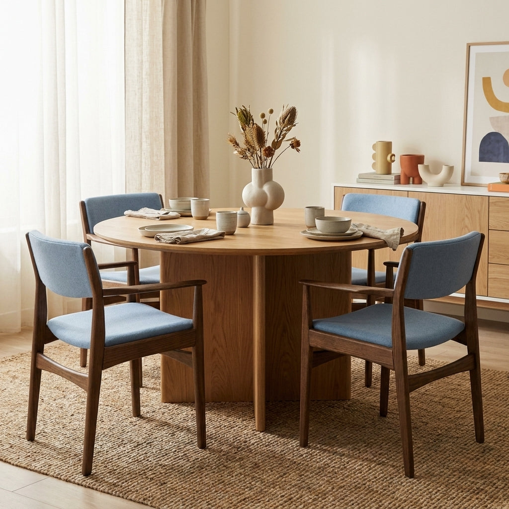 Volther Dining Arm Chair - Blue