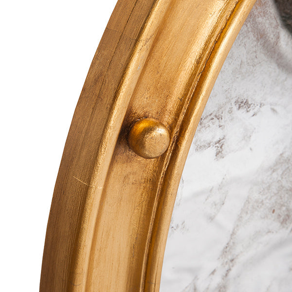 Wall Mirrors Federal - Round Gold Leafed Mirror 28" Diameter Federal Style