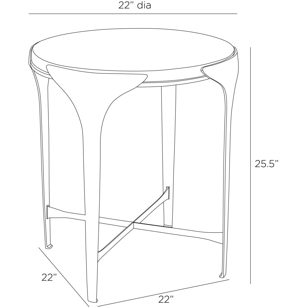 Willowbend End Table - Gold