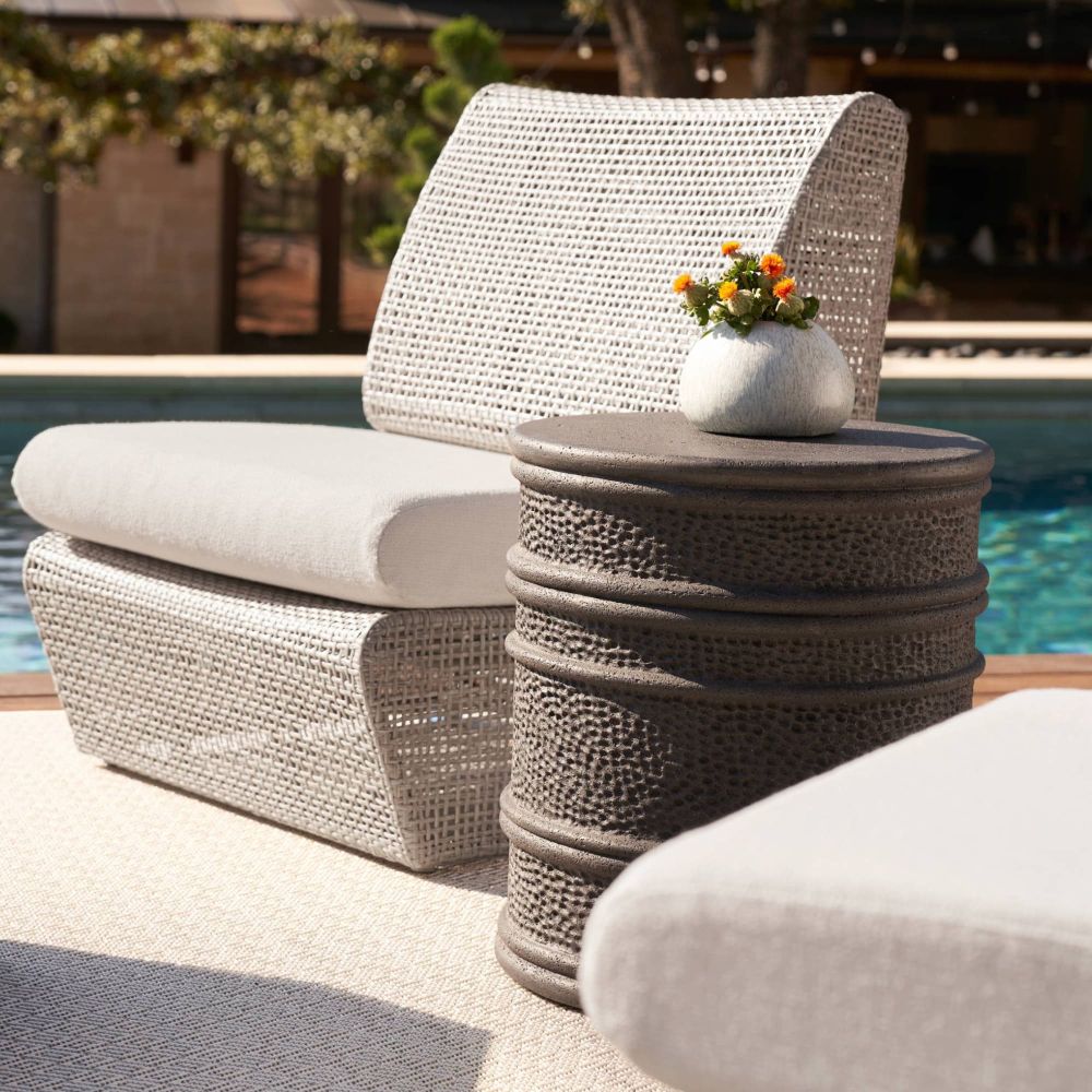 Outdoor Side Tables Fitzroy Outdoor End Table - Black