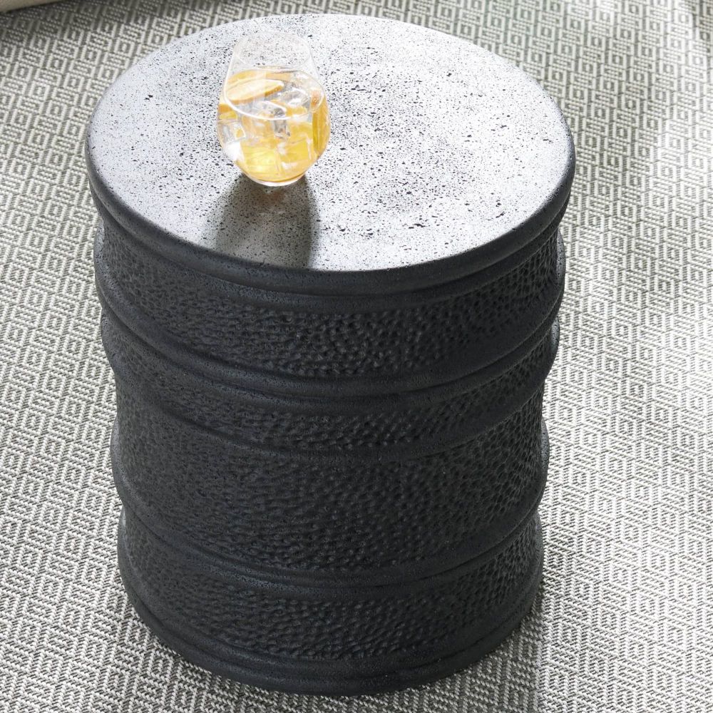 Outdoor Side Tables Fitzroy Outdoor End Table - Black