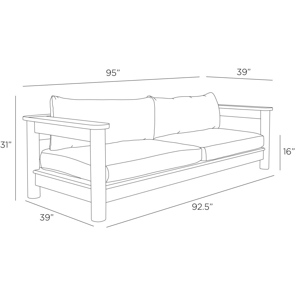Danica Outdoor Sofa - Gray