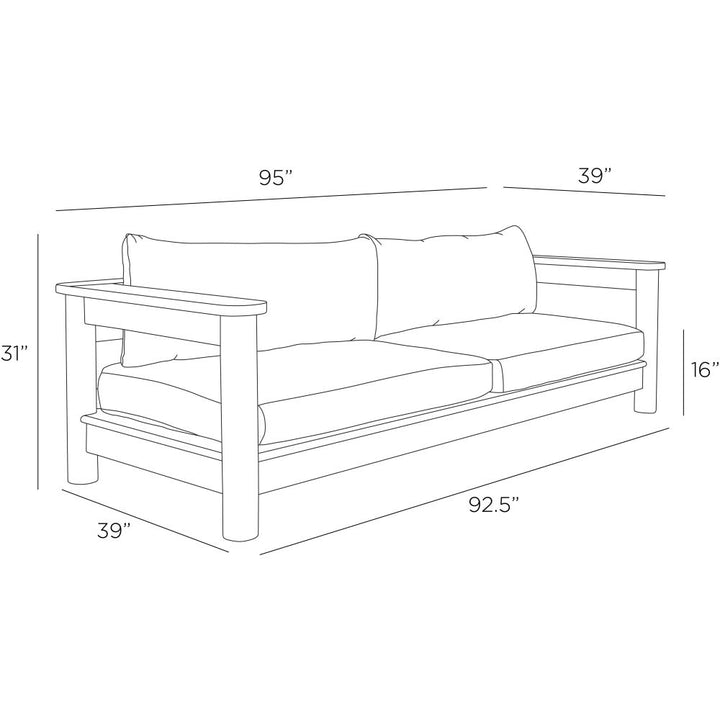 Danica Outdoor Sofa - Gray