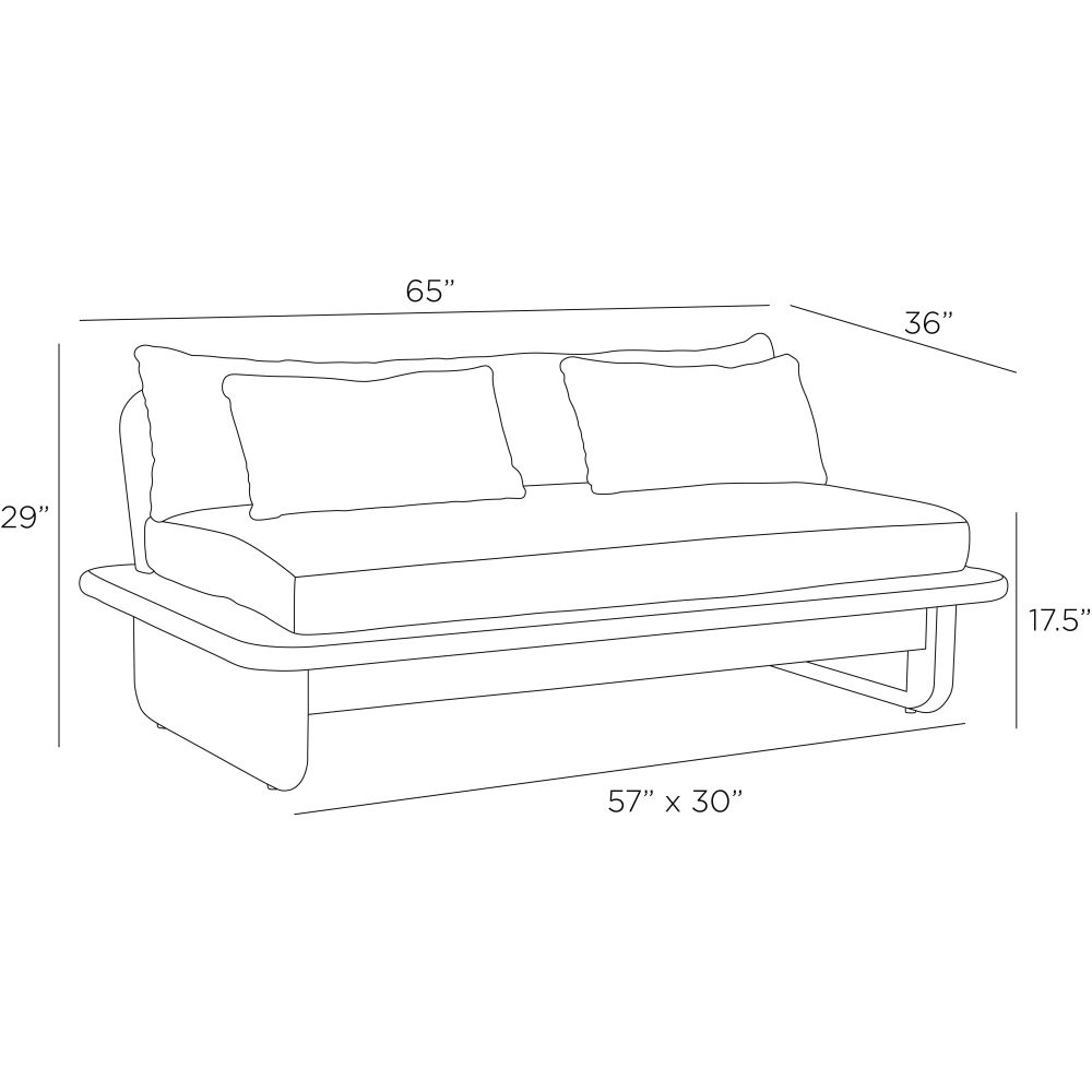 Ranger Outdoor Settee - Gray