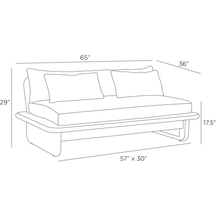 Ranger Outdoor Settee - Gray