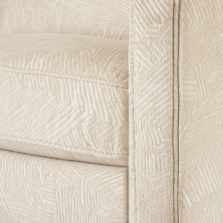 Lisette Sofa Textured Ivory Dark Walnut - Brown