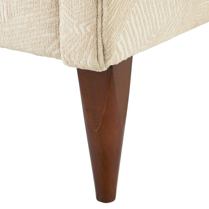 Lisette Sofa Textured Ivory Dark Walnut - Brown