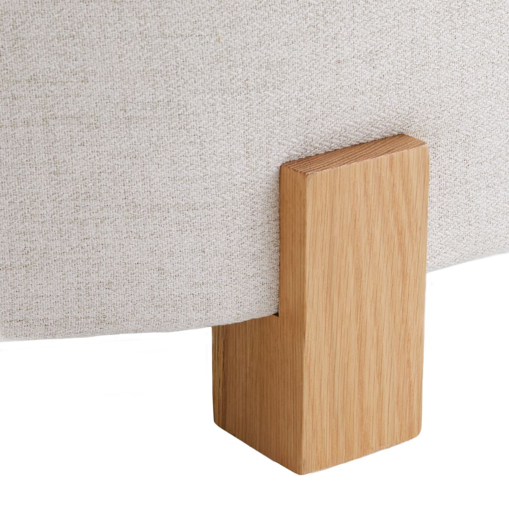 Antoinette Sofa Heron Linen - White