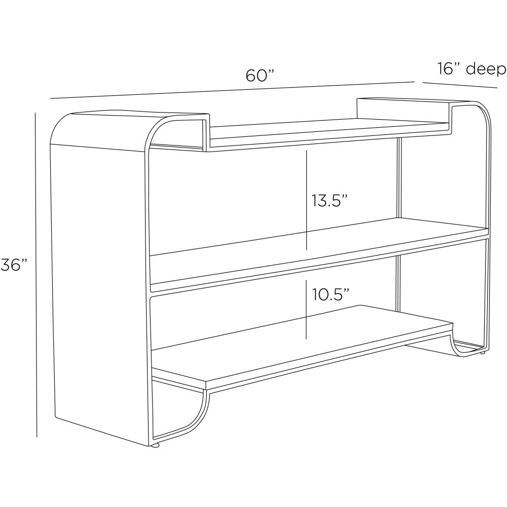 Valerio Bookshelf - Black