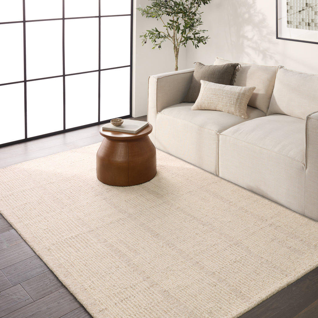 Vibe By Jaipur Living Edher Handmade Performance Striped Taupe/Cream Area Rug (9'X12')