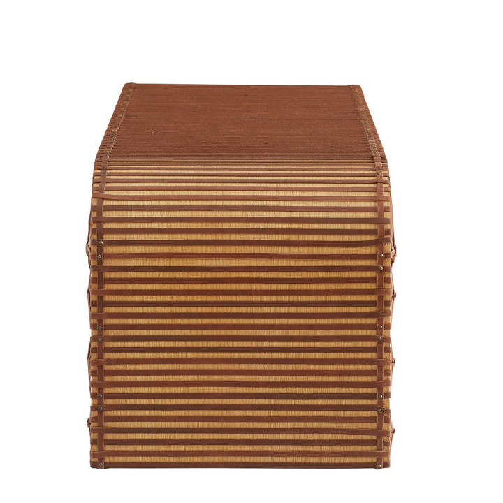 Roldan Waterfall Bench with Leather Straps