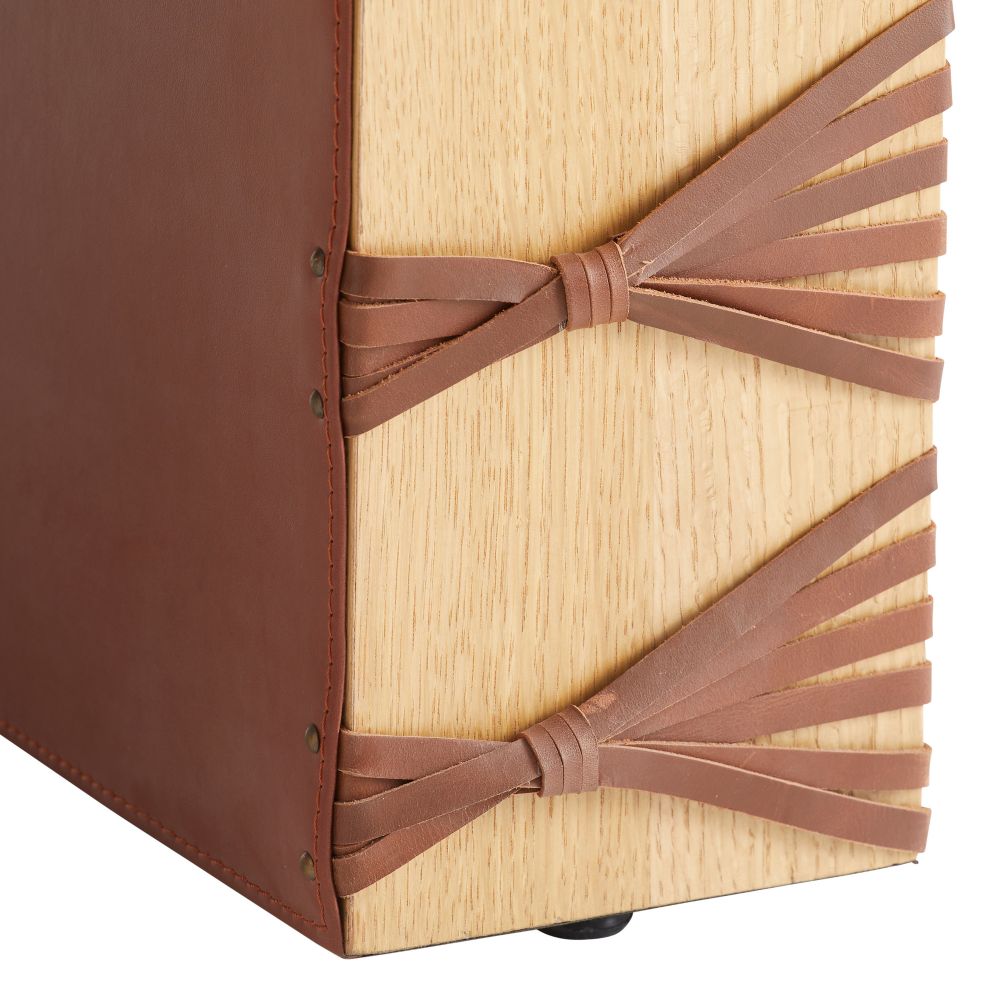 Roldan Waterfall Bench with Leather Straps