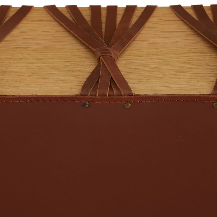 Roldan Waterfall Bench with Leather Straps