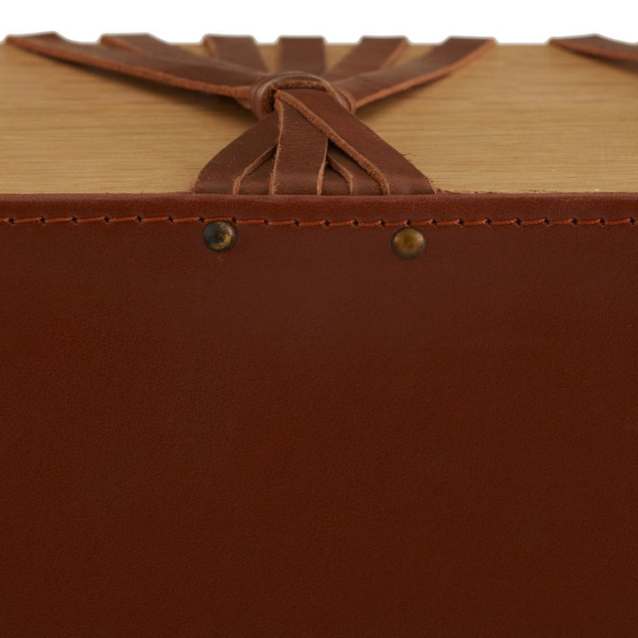 Roldan Waterfall Bench with Leather Straps