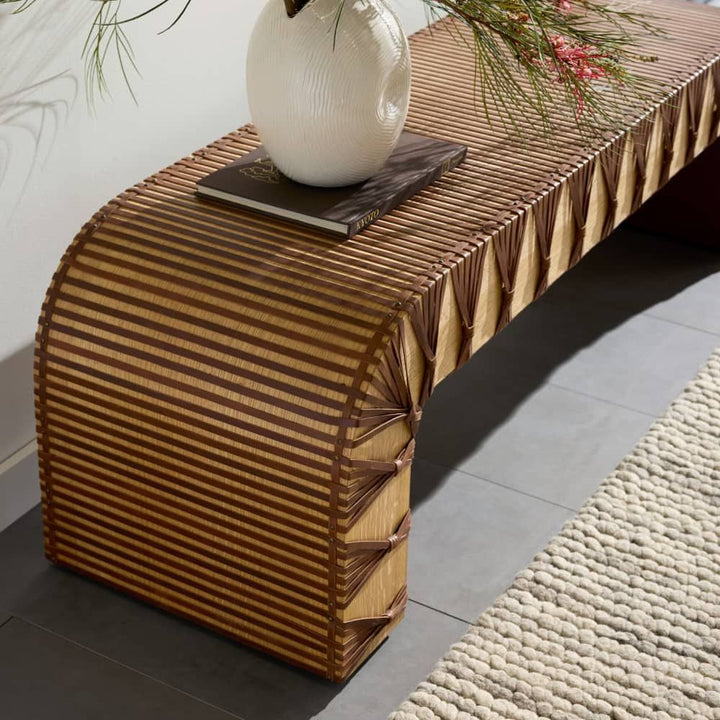 Benches Roldan Waterfall Bench with Leather Straps