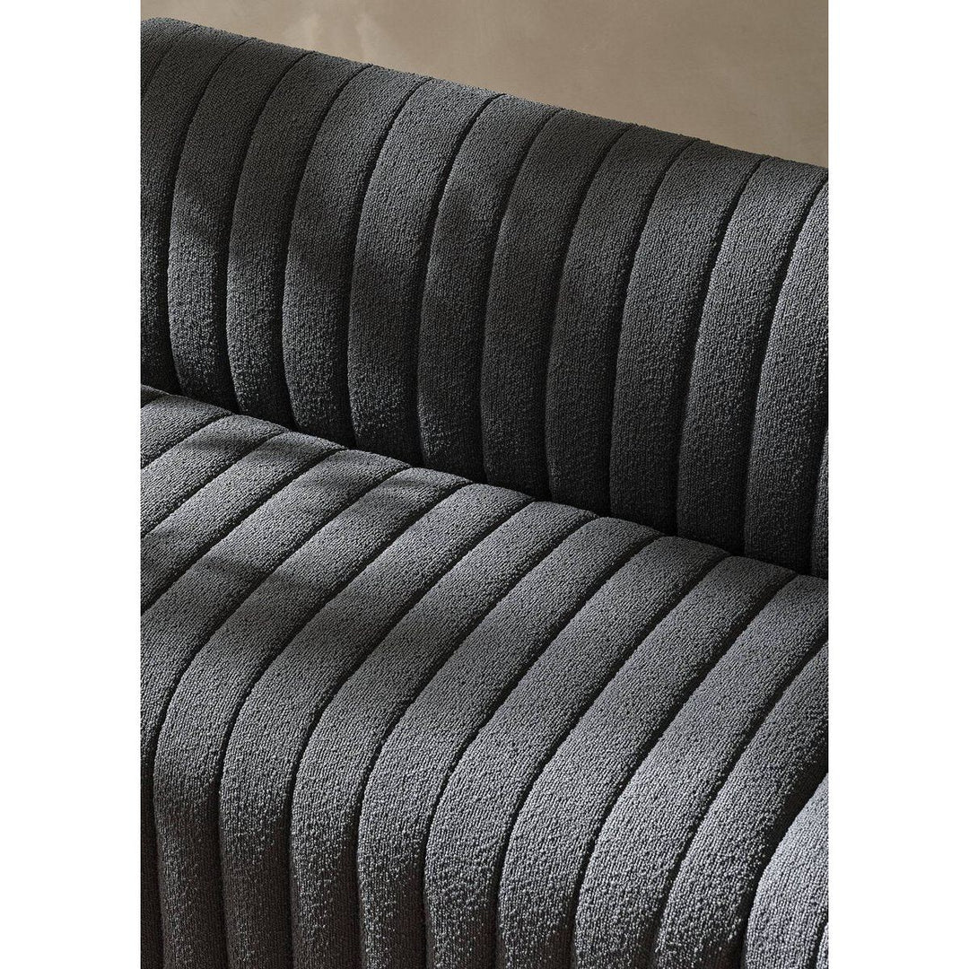 Donovan Dining Banquette, L-Shape - 91.5" - Fiqa Boucle Charcoal