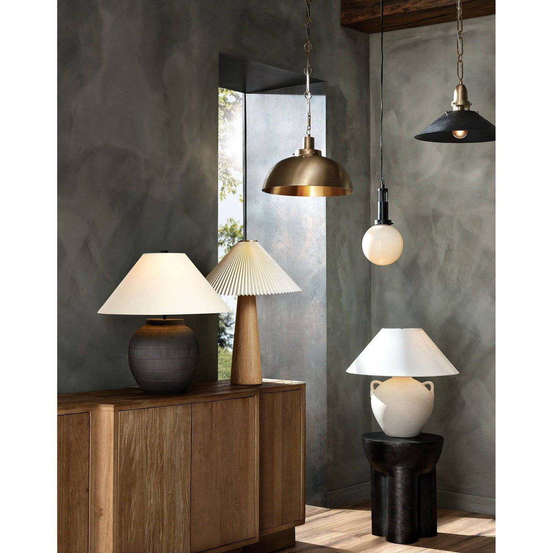 May Table Lamp - Light Sand Porcelain Ceramic