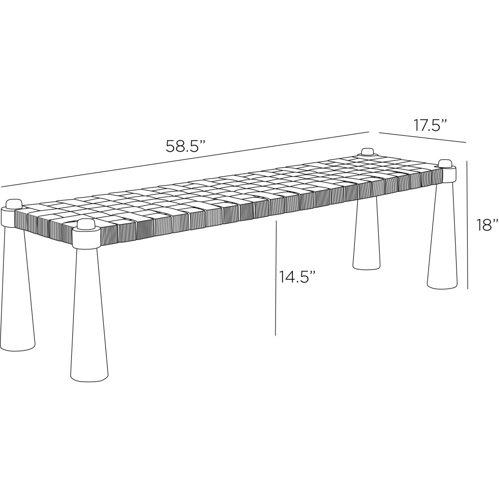 Lisette Bench - Brown