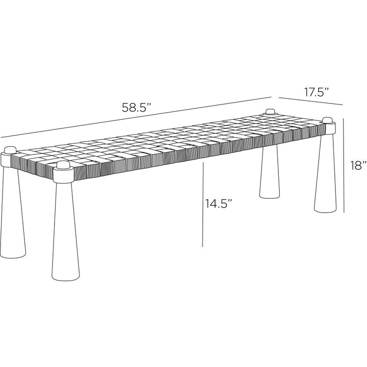 Lisette Bench - Brown