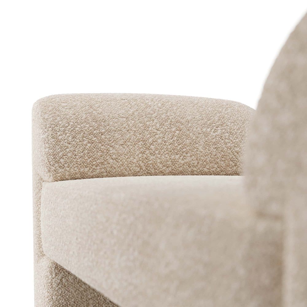 Lyanna Bench Cream Sherpa - Beige