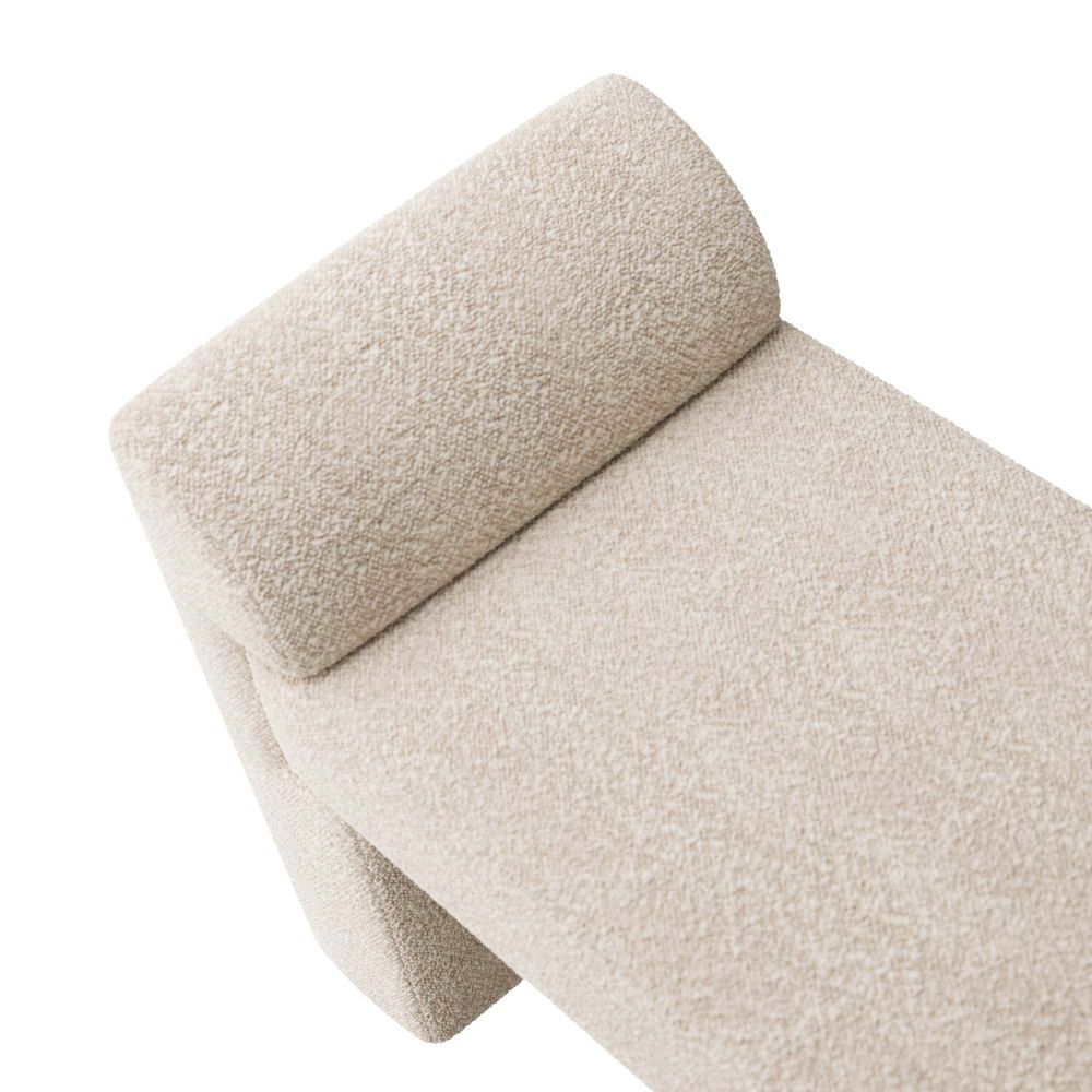 Lyanna Bench Cream Sherpa - Beige