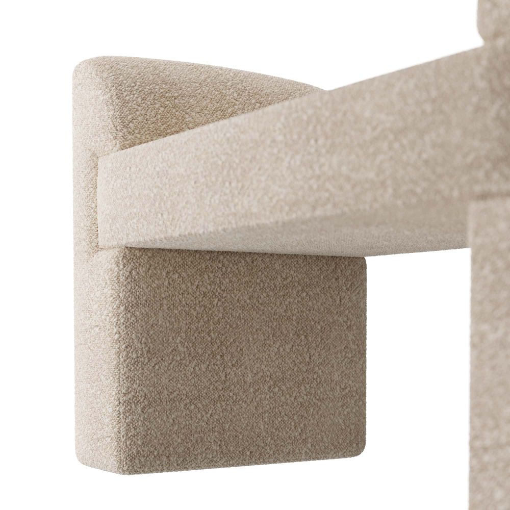 Lyanna Bench Cream Sherpa - Beige