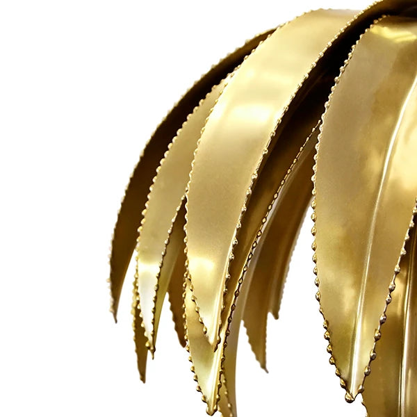 Fifi Palm Leaf Pendant In Antique Brass