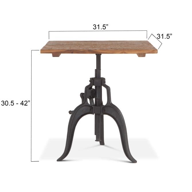 Industrial Loft Adjustable Dining Table-Home Trends & Designs-HOMETD-FIL-DT30-Dining Tables-4-France and Son