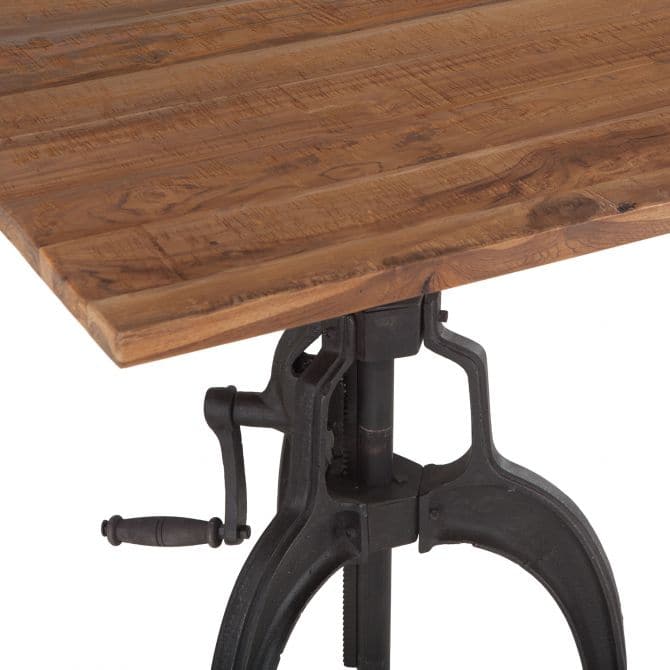 Industrial Loft Adjustable Dining Table-Home Trends & Designs-HOMETD-FIL-DT30-Dining Tables-3-France and Son