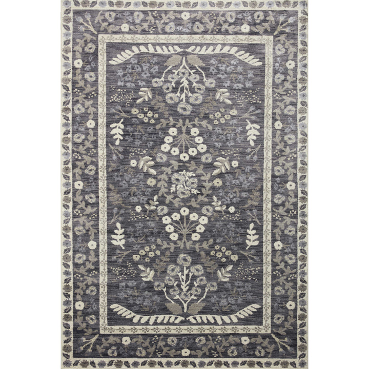 Rifle Paper Co. x Loloi Fiore Charcoal / White 6'-3" x 9' Area Rug