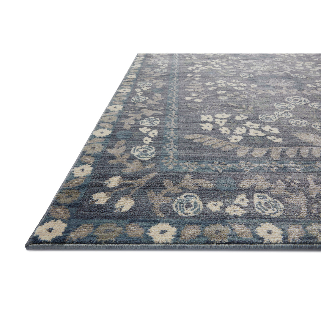 Rifle Paper Co. x Loloi Fiore Navy Grey 3'-7" x 5'-7" Accent Rug