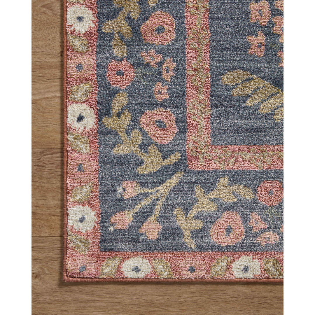 Rifle Paper Co. x Loloi Fiore Navy / Rust 18" x 18" Sample Rug